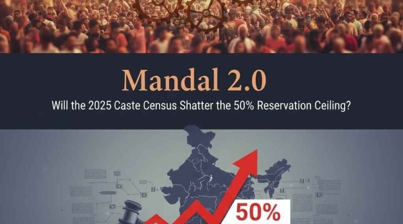 Mandal 2.0: Will the 2025 Caste Census Shatter the 50% Reservation Ceiling?