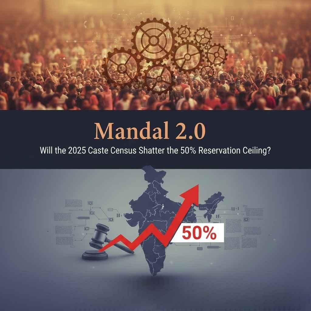 Mandal 2.0: Will the 2025 Caste Census Shatter the 50% Reservation Ceiling?